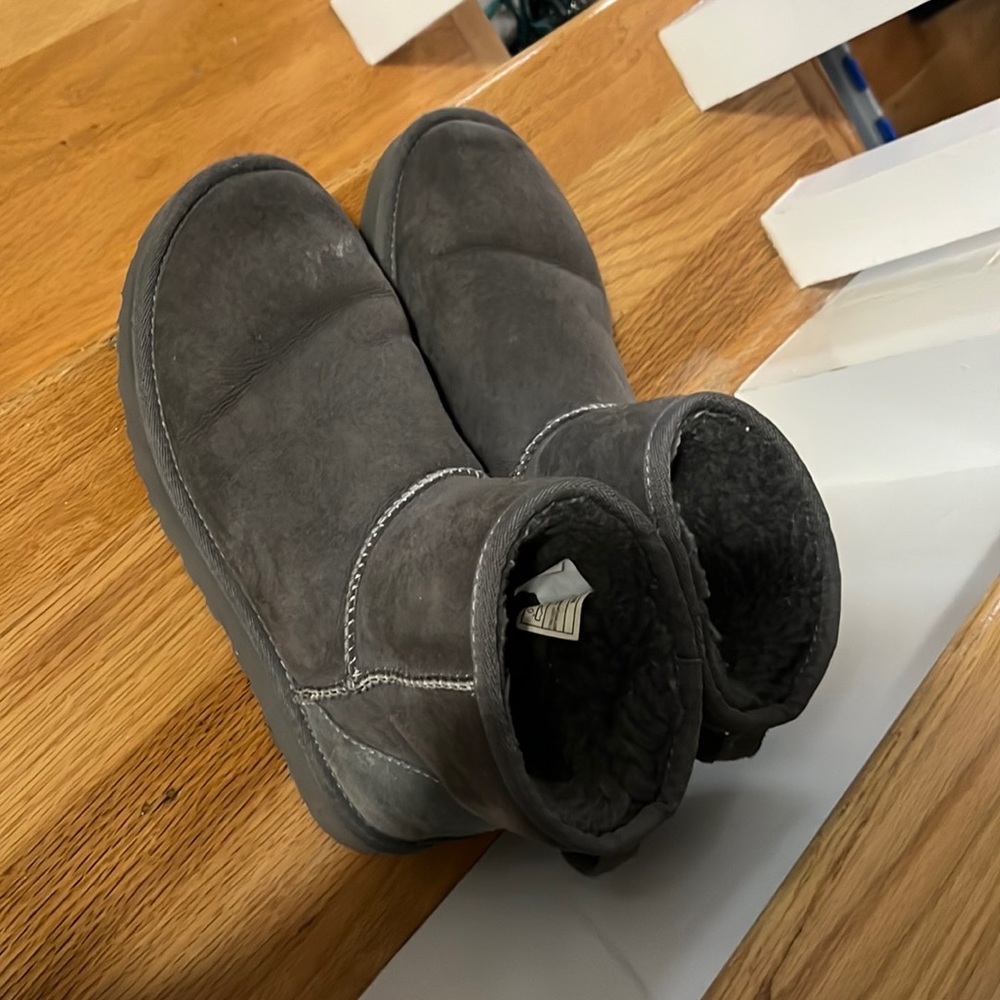 Grey Ugg Classic Mini II Boot size 7.